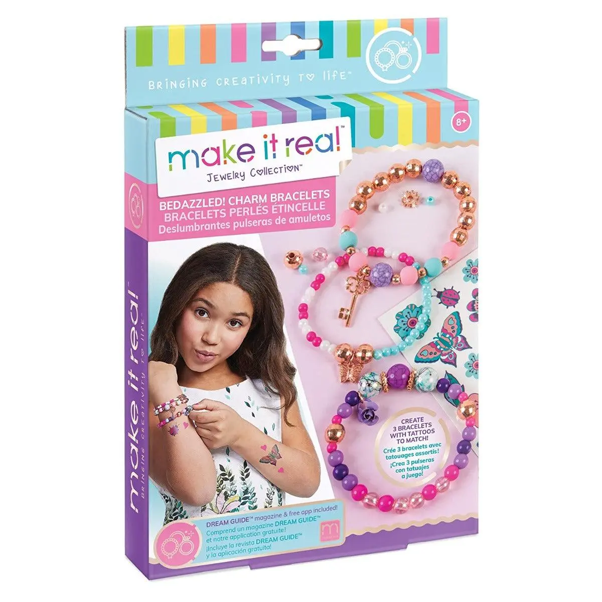 Make It Real Bedazzled Charm Bracelets - Blooming Creativity Multicolor 1