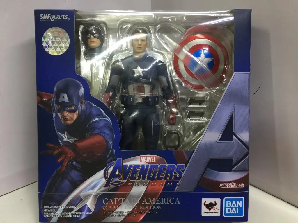 Hold--- Bandai S.H.Figuarts Captain America (Cap Vs. Cap) Edition Marvel Avengers Endgame (59523) (C1093-615) 1