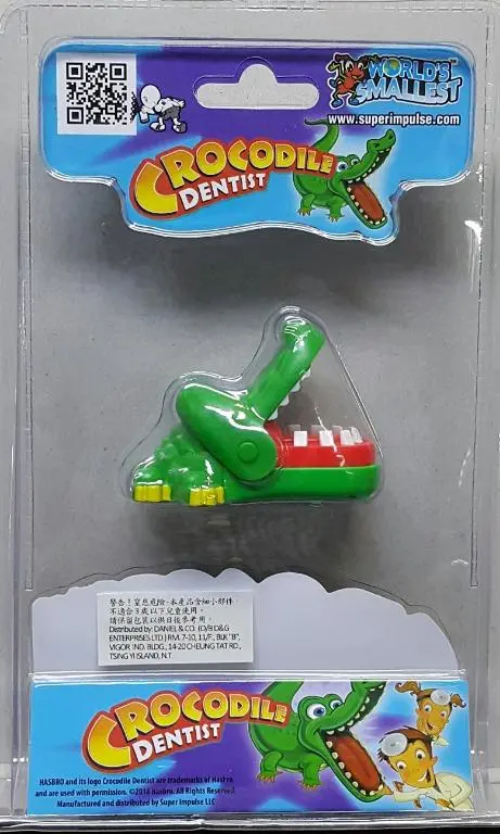 Hasbro 00756 經典迷你玩具系列 鱷魚牙醫 A Game Of Daring Dentistry World's Smallest Crocodile Dentist (Epc-2150-8) 存 2