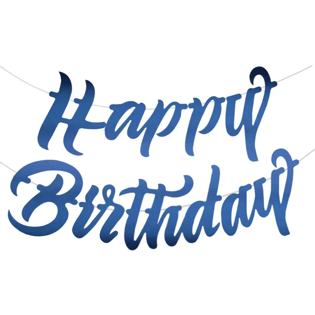 Partycorp Blue Cursive Happy Birthday Alphabet Letter Banner Decoration Set 1