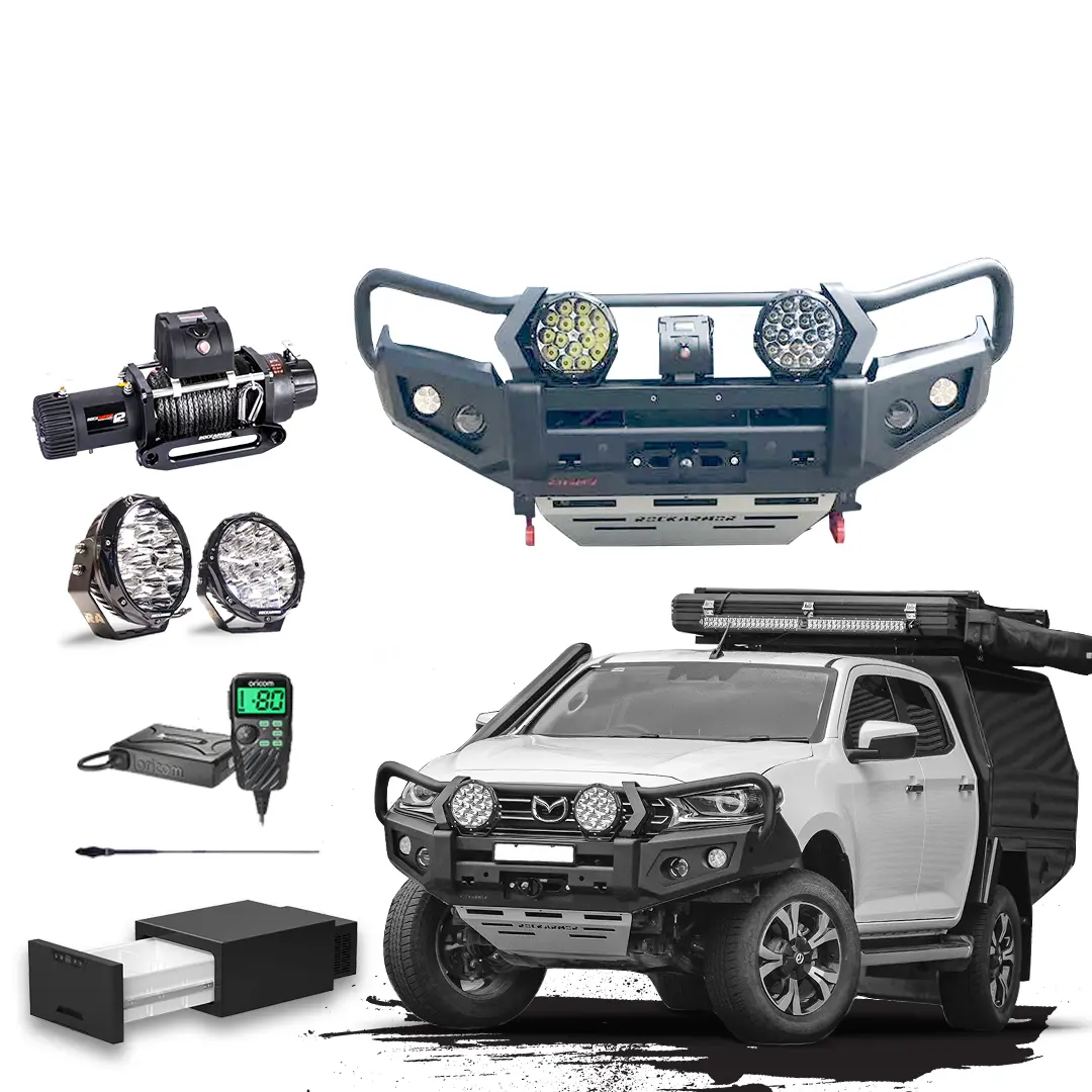 Bt50 Touring Pack Suits: 08/2020 - 02/2025 Bt50 - Gt Bullbar, Winch, Lights, Uhf + Free Fridge 1