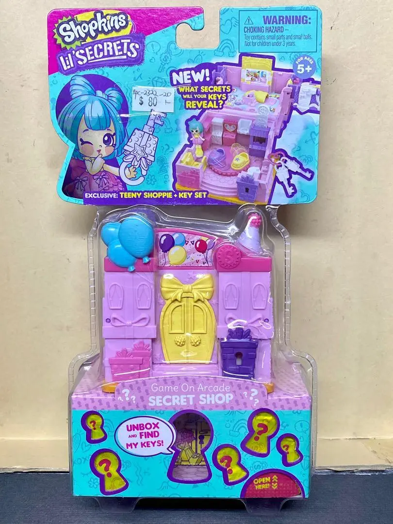 Moose 57479 小小秘密 開鎖驚喜迷你樂園 遊戲玩樂室 Shopkins Lil’ Secrets Game On Arcade Secret Shop (Epc-2322-20) 存 1