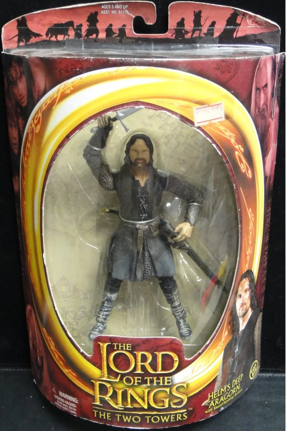 Toy Biz 魔戒首部曲 魔戒現身 聖盔谷 亞拉岡 維高摩天臣 The Lord Of The Rings The Fellowship Of The Ring Helm's Deep Aragorn With Sword-Slashing Action Viggo Mortensen (Lotr-81188) B5641588 1