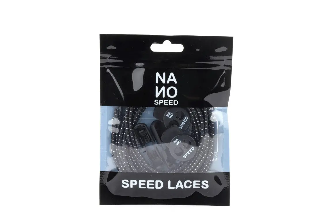 Nano Speed Laces Black 1