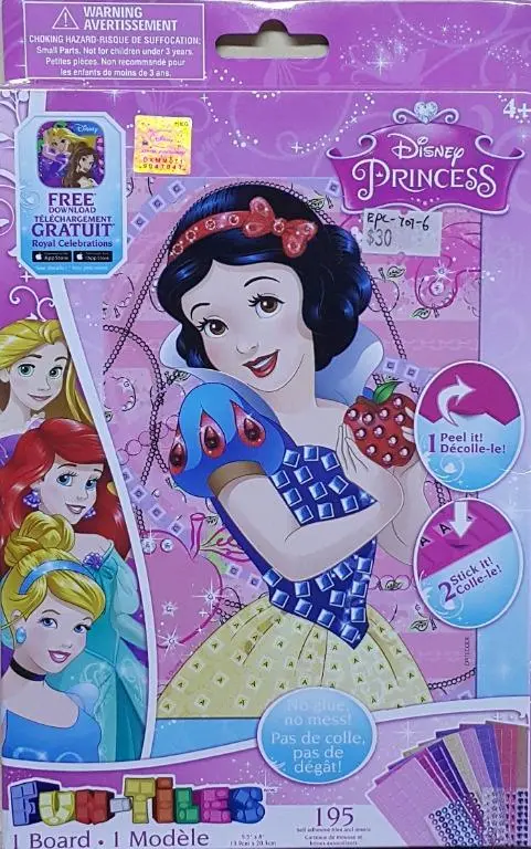 Fun-Tiles 39364 迪士尼 公主系列 白雪公主 迷你瓷磚畫 Disney Princess Snow White  Mini Fun-Tiles (Epc-707-6) L 1