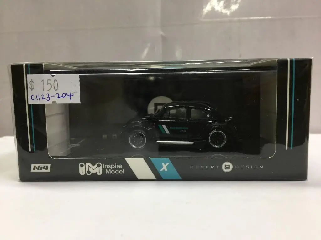 Inspire Model X Robert Design 1/64 Rwb Beetle Blue Strip Black Body Diecast (Lb64008d) (C1123-204) 1