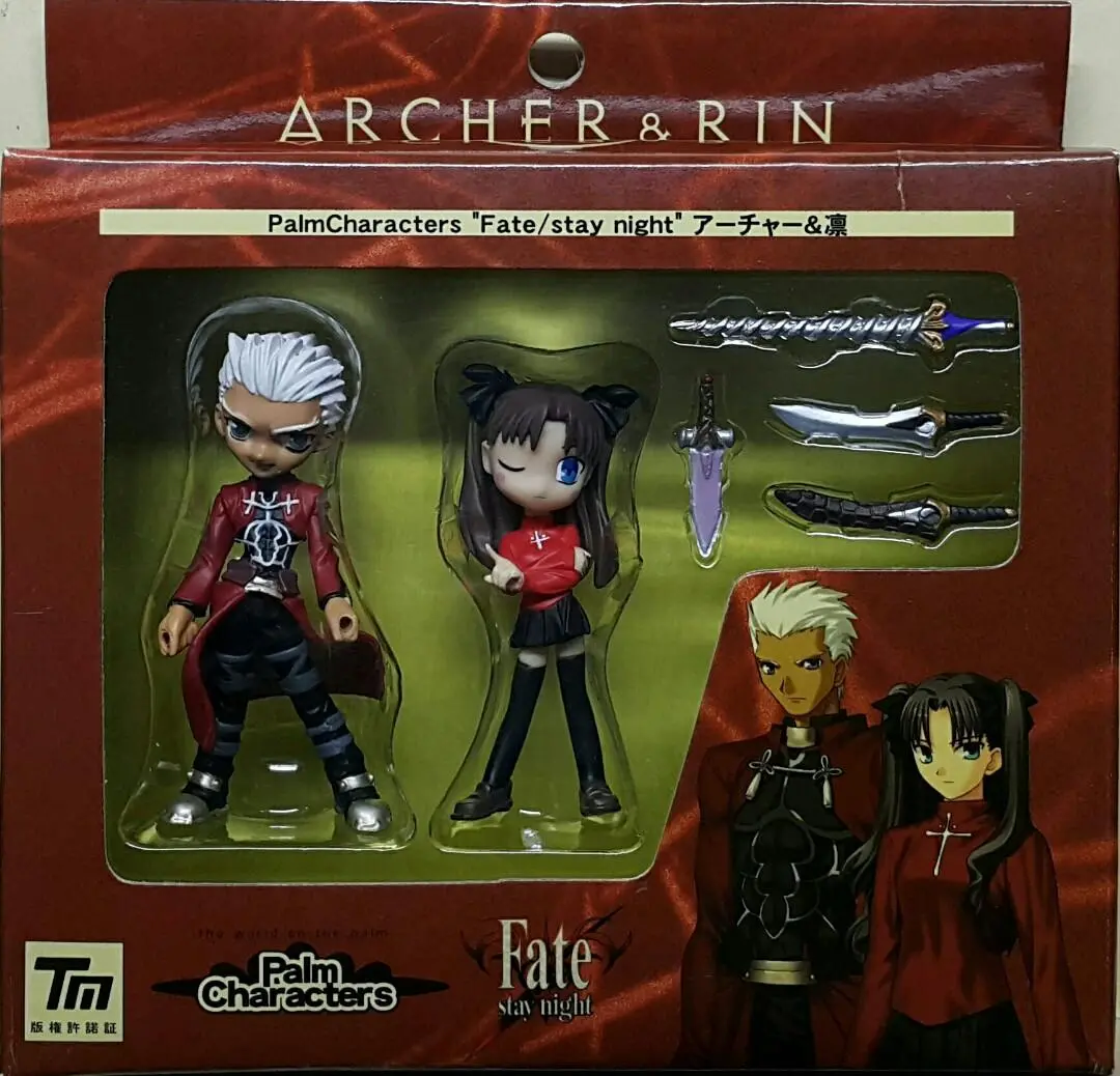 Toranoana 20185 掌上人物 命運守護夜 弓箭手 與 遠坂凜 套裝 Palm Characters Fate/Stay Night Archer & Rin Set (Buy-Mc) 存 1