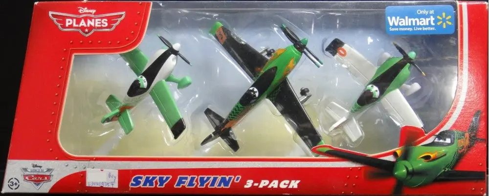 Mattel 迪士尼 飛機總動員 雷普斯林 耐德 查德 Disney World Of Cars Disney Planes Sky Flyin Ripslinger Ned Zed 3-Pack (Buy-02933) 1