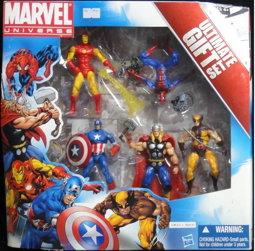 Hasbro 蜘蛛俠 鐵甲奇俠 雷神奇俠 美國隊長 狼人 Marvel Ultimate Gift Set Spider-Man Iron Man Thor Captain America Wolverine 66225 (Buy) 1