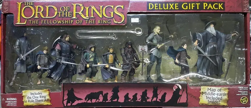 Toy Biz 81210 魔戒首部曲 魔戒現身 佛羅多·巴金斯 甘道夫 亞拉岡 勒苟拉斯 金靂 波羅莫 山姆·詹吉 梅里 皮聘 The Lord Of The Rings The Fellowship Of The Ring Deluxe Gift Pack Frodo Baggins Gandalf The Grey Aragorn Legolas Gimli Boromir Samwise Gamgee Merry & Pippin (Lotr) 1132910008 1