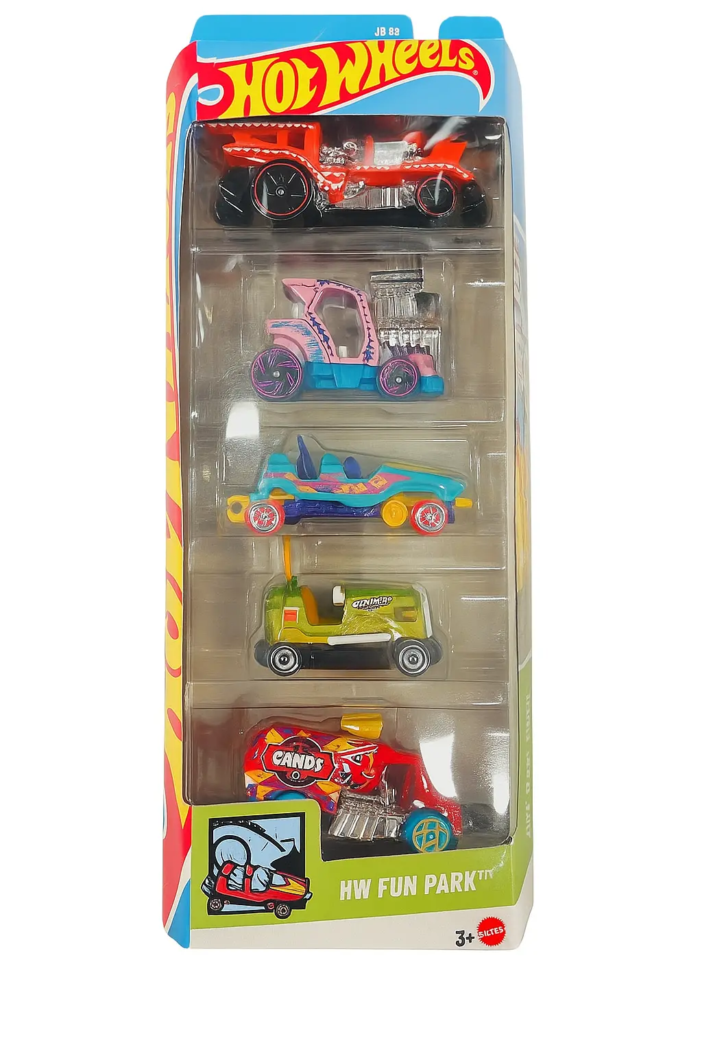 Hot Wheels 5 Car Gift Pack - Hw Fun Park Pack Of 5 For Kids & Collectors 1