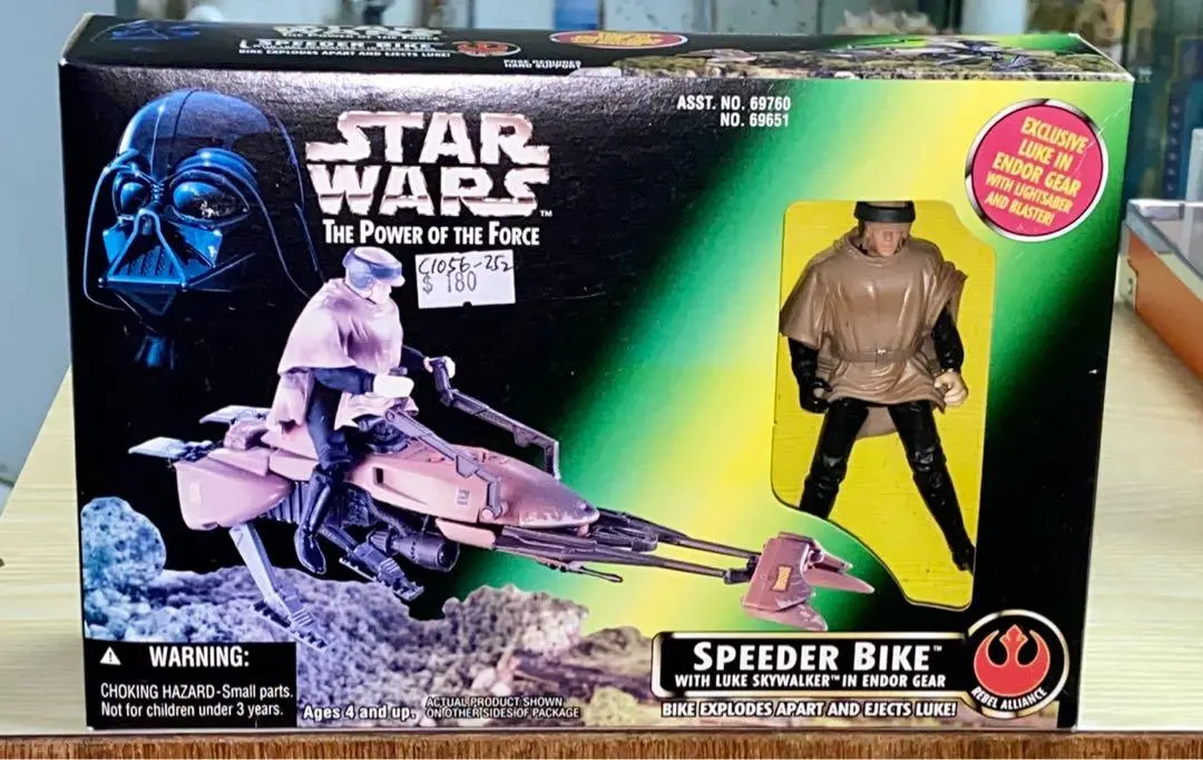 C1056-252 Kenner Star Wars 星球大戰 The Power Of The Force Speeder Bike With Luke Skywalker In Endor Gear 1