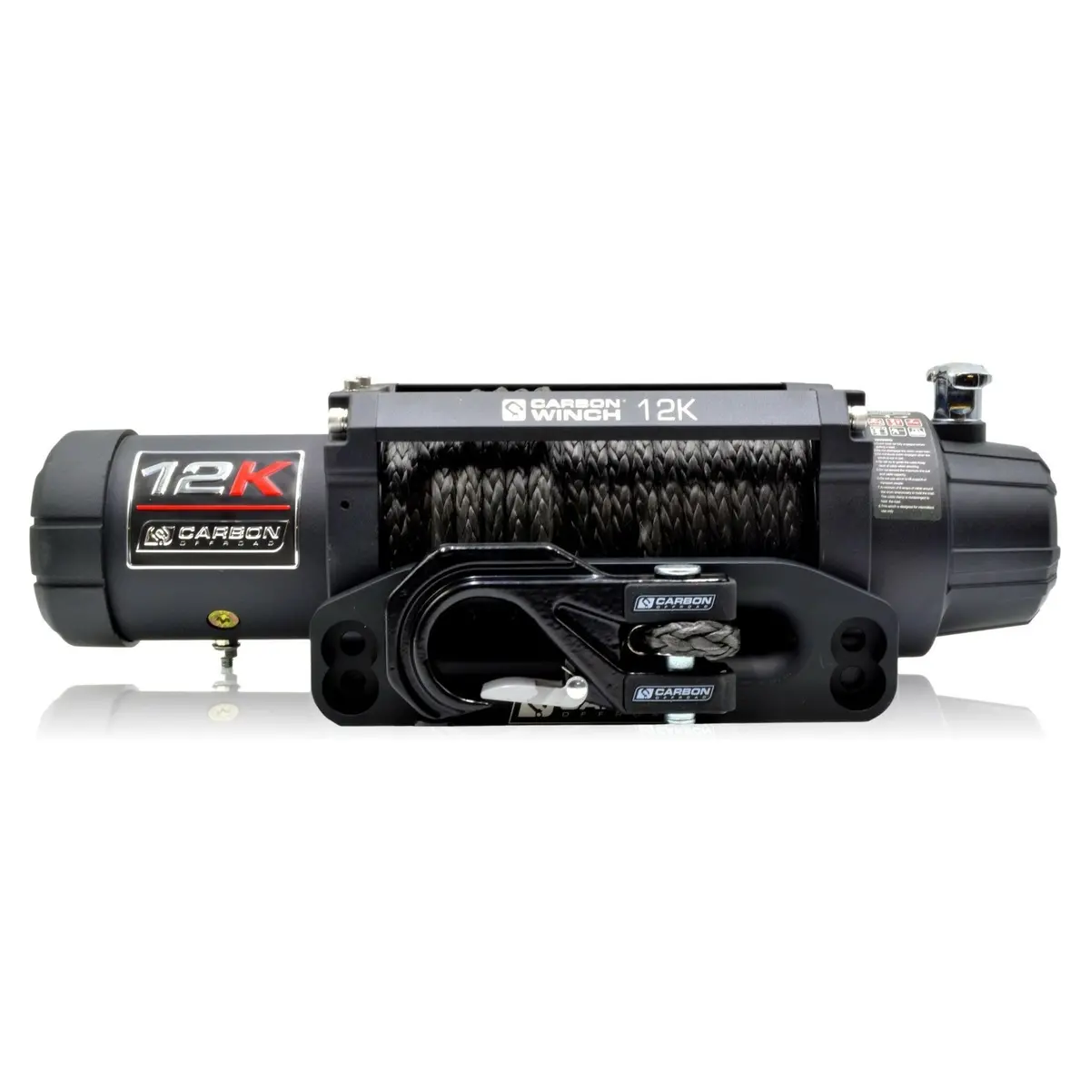 Carbon 12K - 12000Lb Winch With Rope & Hook V3 1