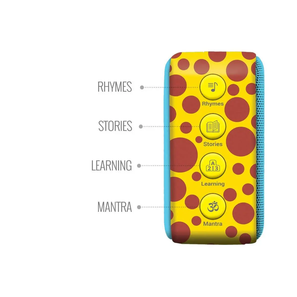 Carvaan Saregama Mini Kids - Pre-Loaded With Stories, Rhymes, Learnings, Mantras With Bluetooth/Usb/Aux In-Out, Design & Color May Vary 2