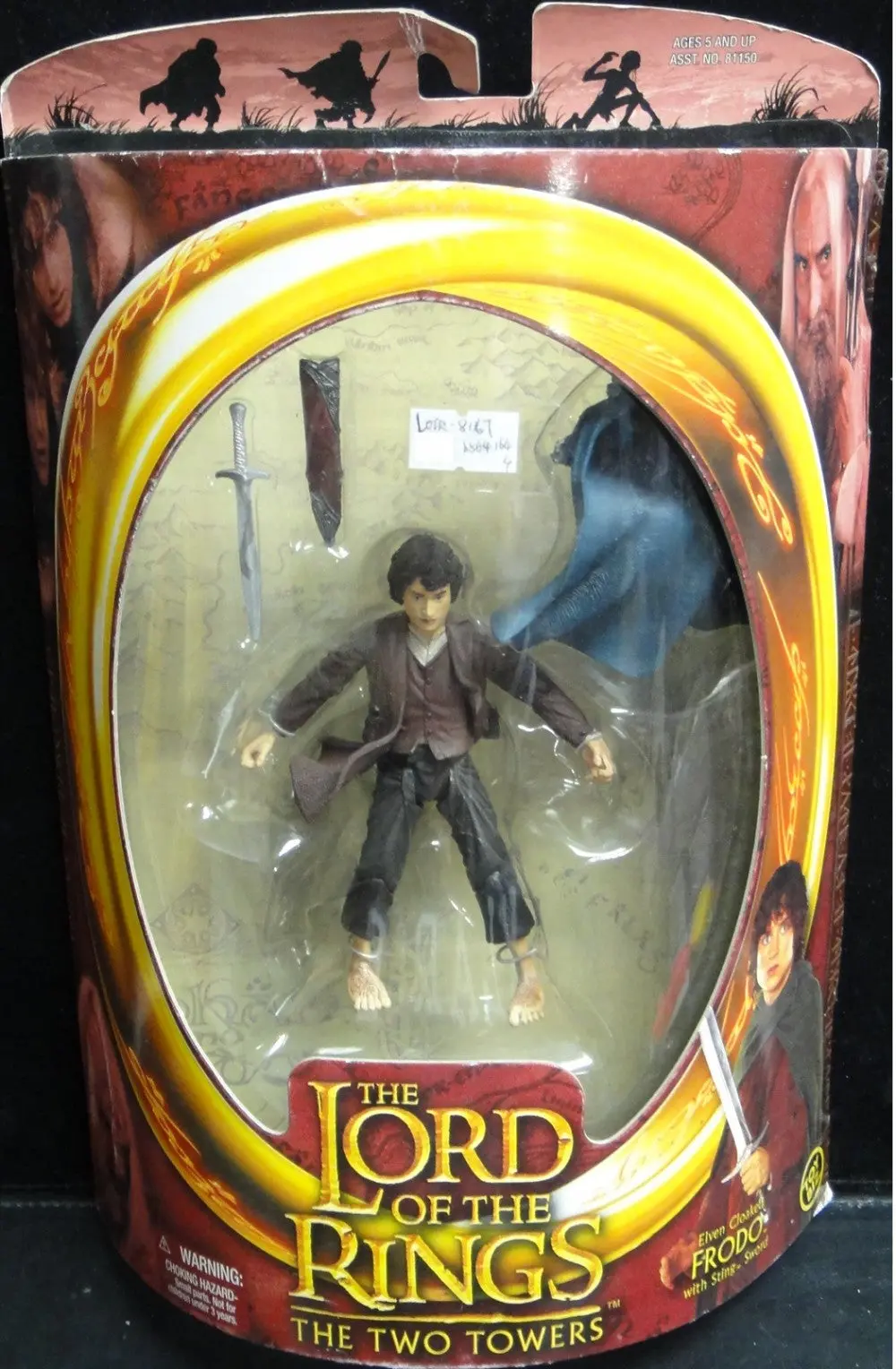 Toy Biz 魔戒首部曲 魔戒現身 佛羅多巴金斯 伊力查活 The Lord Of The Rings The Fellowship Of The Ring Elven Cloaked Frodo With Sting Sword Elijah Wood (Lotr-81167) B641644 1