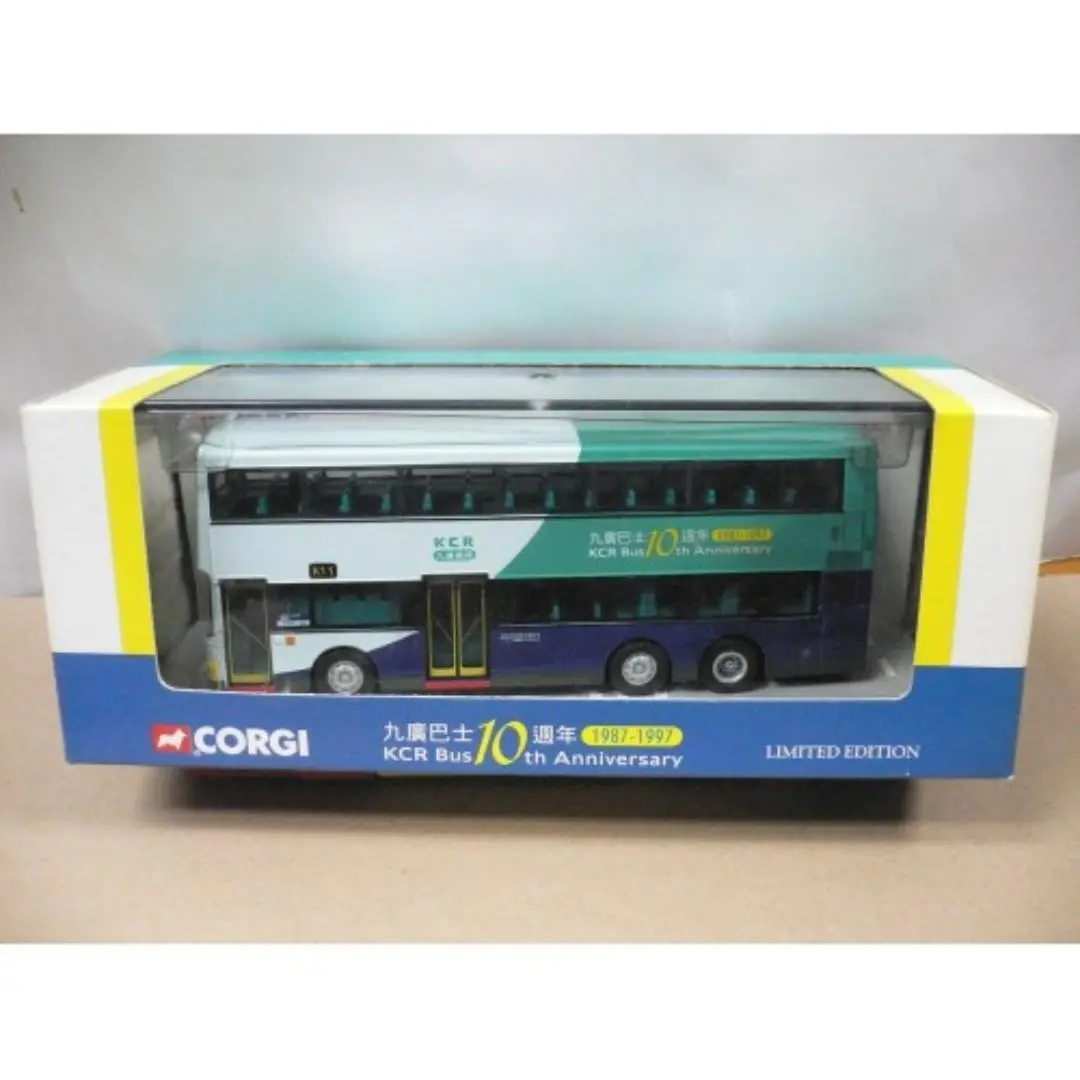 Corgi 1/76 Kcr Bus 10Th Anniversary 1987-1997Levland Olympian 11 Metre 3 Axle 九廣巴士10週年 空調雙層巴士 K11 沙田第一城 (43202) (Y) 店1 1