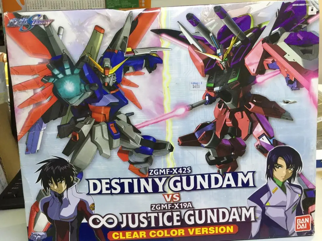 Gunpla Model Destiny Gundam Vs Infinity Justice Gundam Clear Version 1
