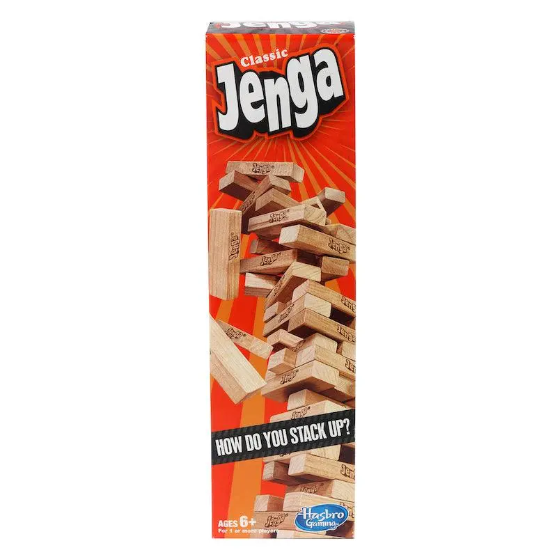 Hasbro Gaming Classic Jenga Hardwood Blocks Game For Kids Ages 6 And Up 1