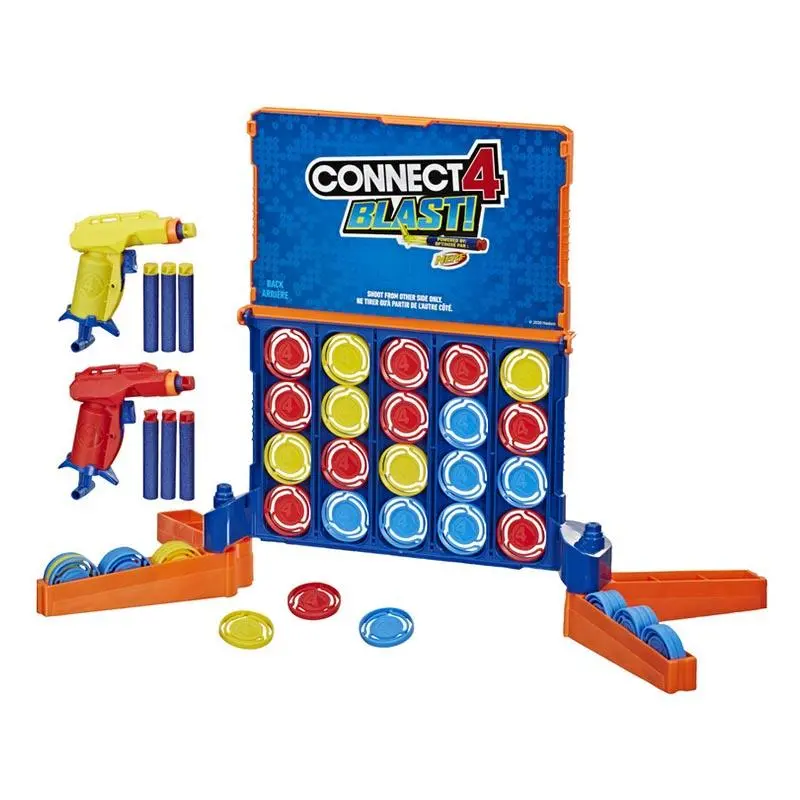 Connect 4 Blast! Game; Powered By Nerf; Includes Nerf Blasters And Nerf Foam Darts; Game For Kids Ages 8 And Up 1