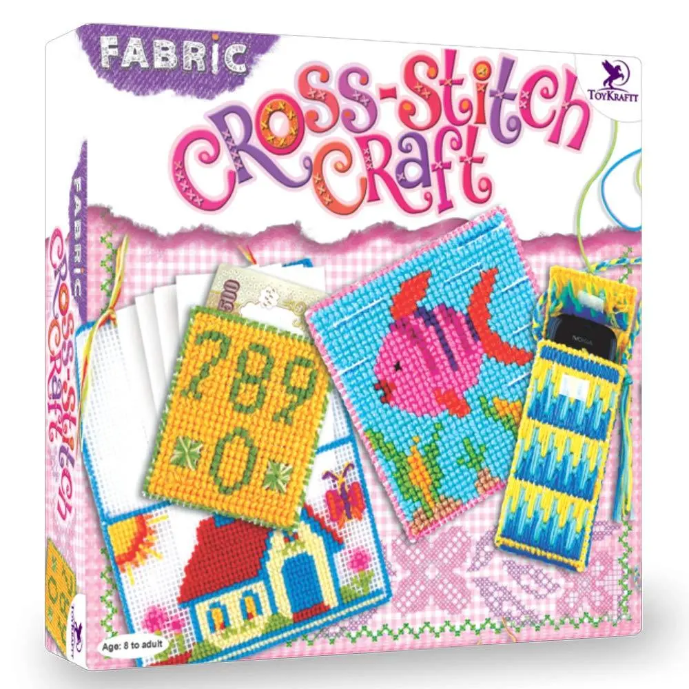 Toykraft Cross Stitch Craft Embroidery Kit / Do It Yourself Craft Activity Kit 1