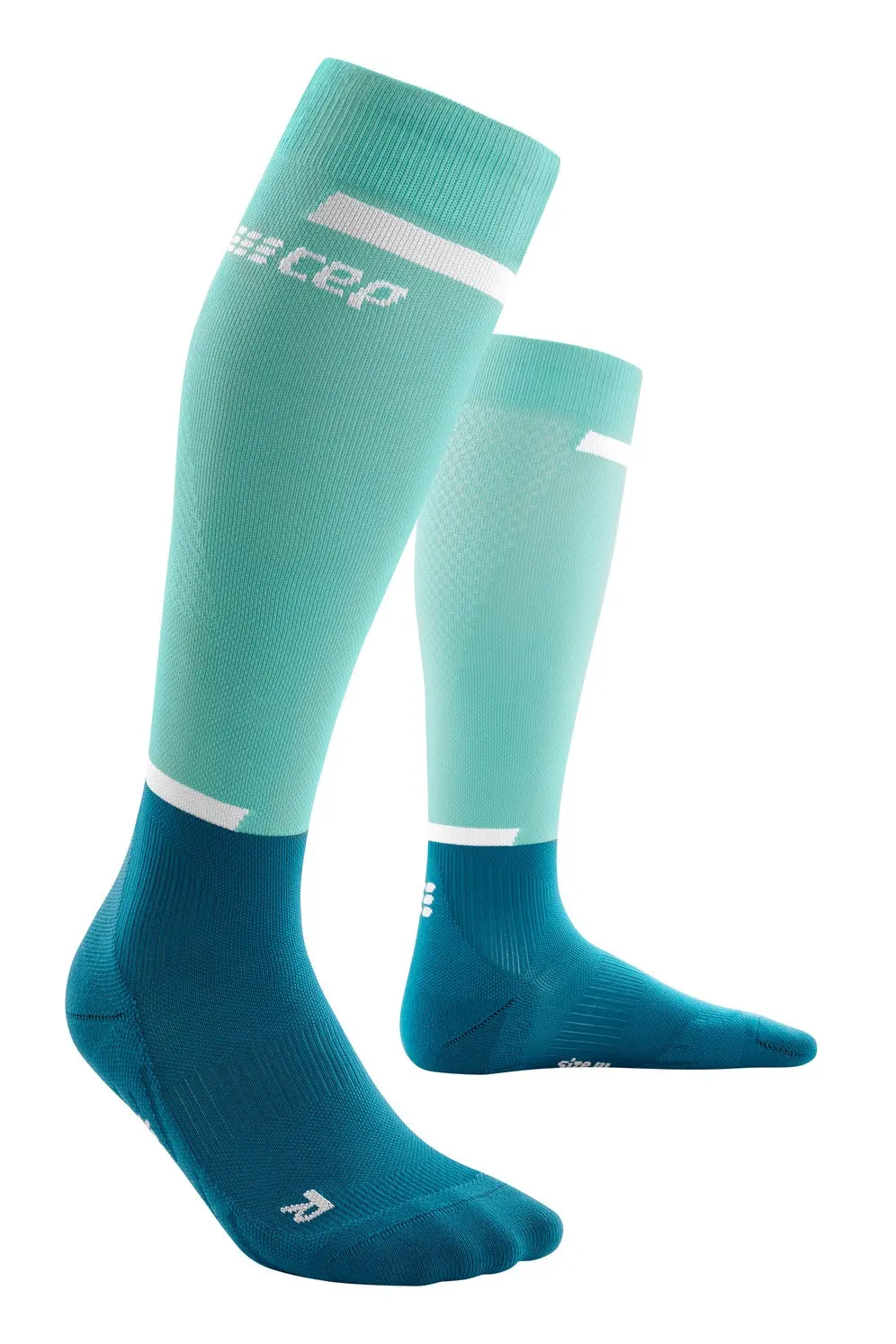 Cep Run Sock Tall 4.0 Ocean/Petrol Women 1