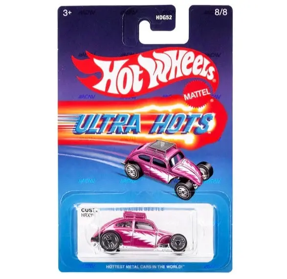 Hot Wheels Ultra Hots Retro 2024 Edition 1:64 Scale Custom Volkswagen Beetle Pro Die-Cast Vehicles With Full Front & Rear Decoration Vum Parts For Ages 3+ 1
