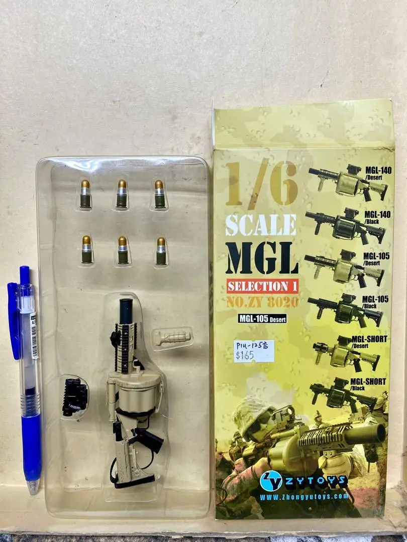 1/6 Zytoys Mgl Selection 1 No. Zy8020 Toy Short Gun Mgl-105 Desert 12‘ 軍人公仔用 (Piu-125店) 1