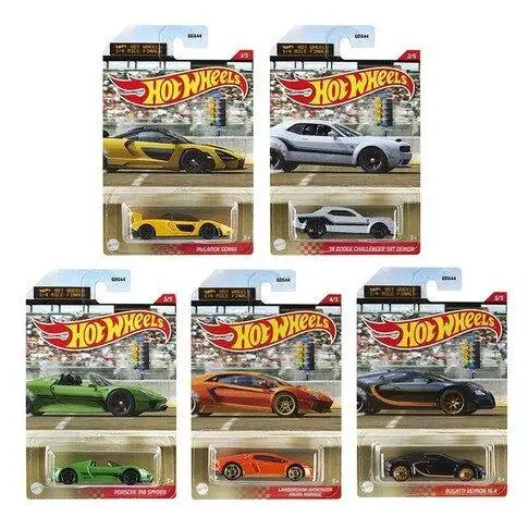 Hotwheels Gdg44 Set Dodge  Challenger Porsche 918 Bugatti Veyron Lamborghini Aventador Mclaren Senna Set Of 5 1