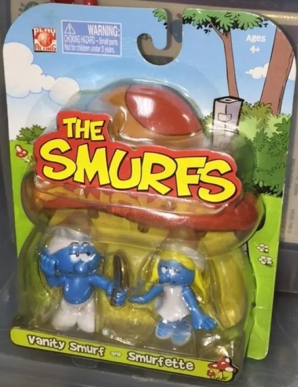 Jakks Pacific 21764 藍精靈 阿靚 美芝 迷你公仔 The Smurfs Mini Figures Vanity Smurf And Smurfette 1