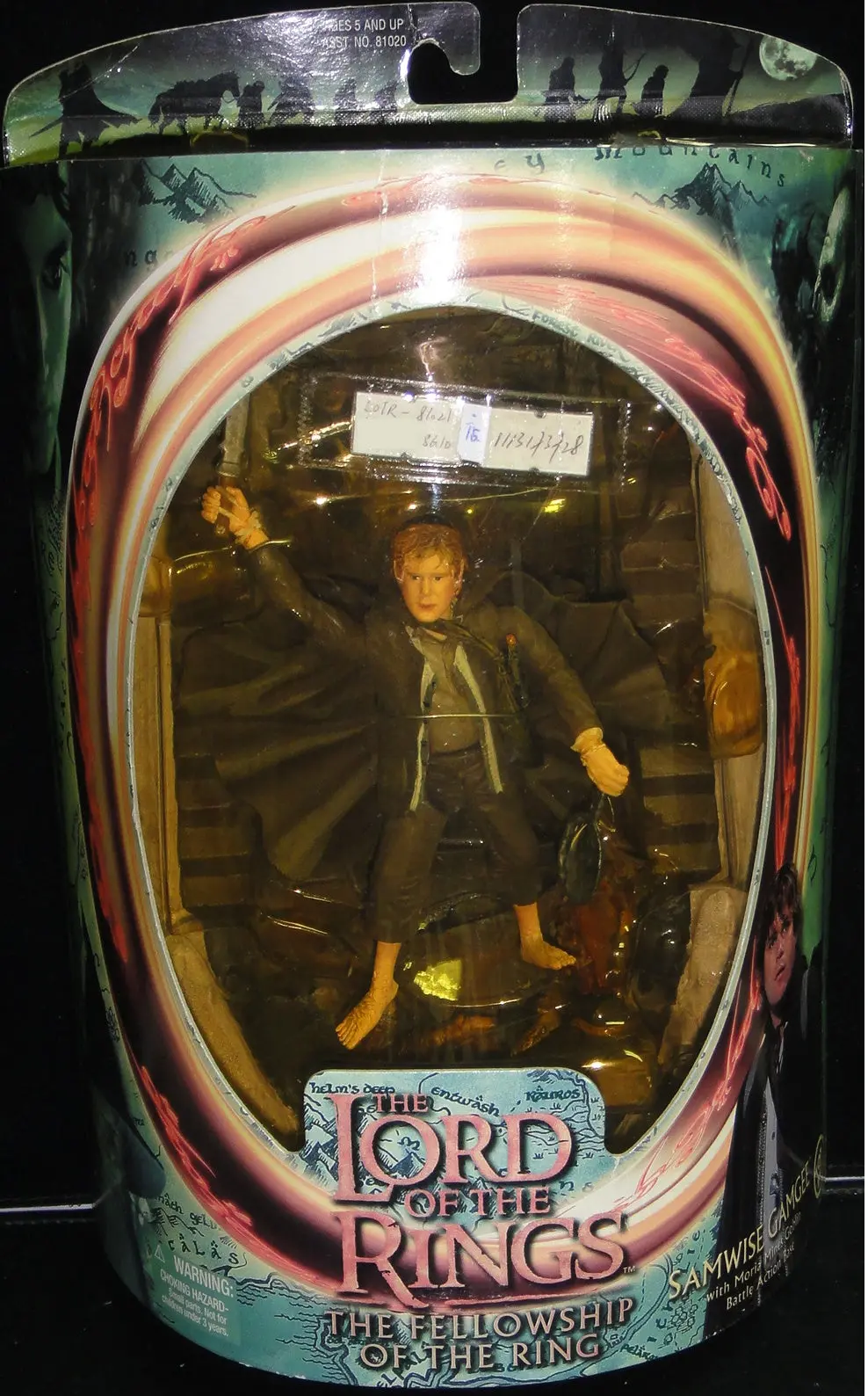 Toy Biz 魔戒首部曲 魔戒現身 山姆詹吉 辛艾斯丁 The Lord Of The Rings The Fellowship Of The Ring Samwise Gamgee With Moria Mines Goblin Battle Action Base Sean Astin (Lotr-81021) 1117900219 1