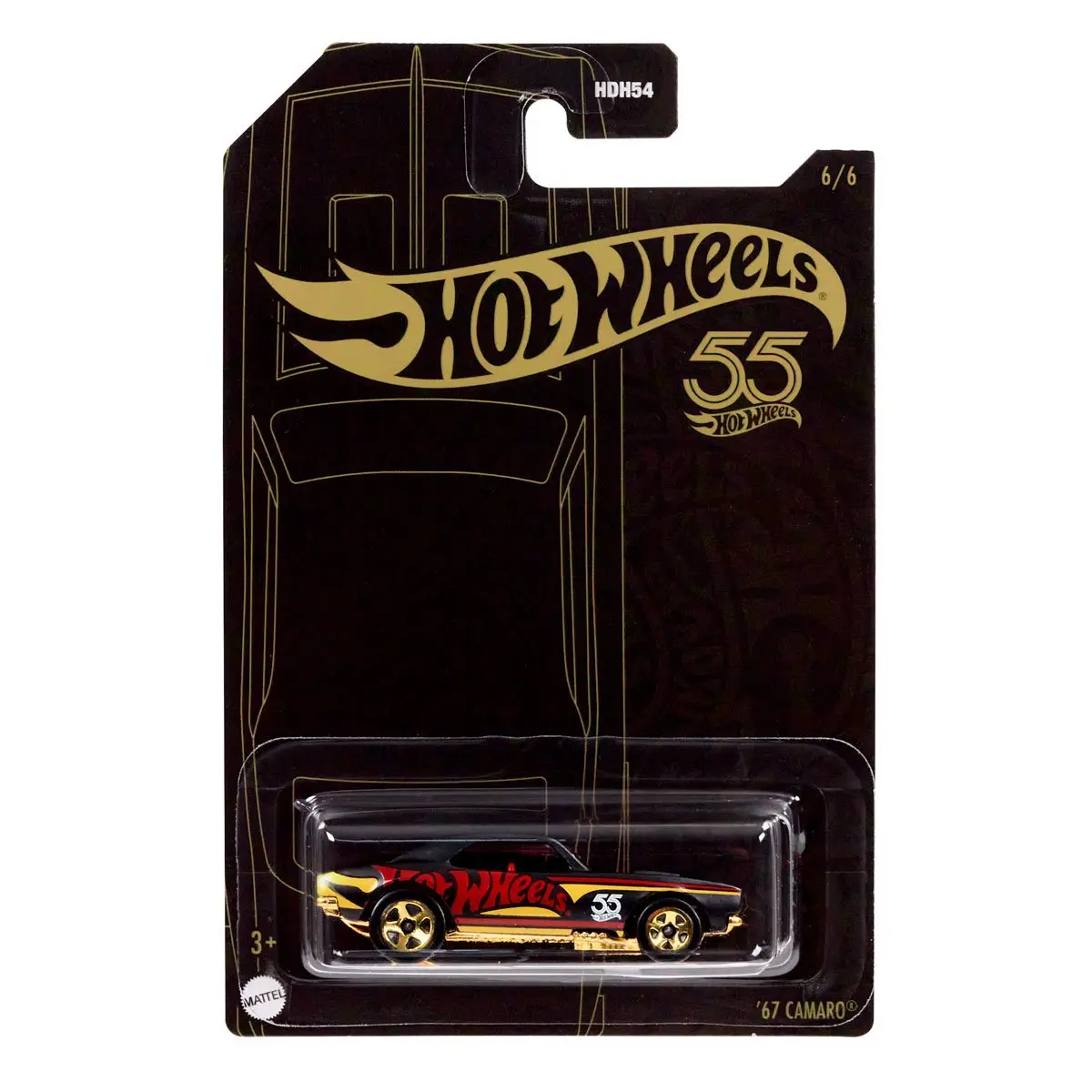 Hot Wheels 55Th Anniversary Pearl & Chrome 2023 '67 Cammaro Diecast Car 1