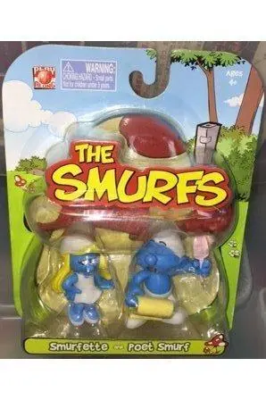 Jakks Pacific 藍精靈 迷你公仔 The Smurfs Mini Figures Smurfette And Poet Smurf 33231 1