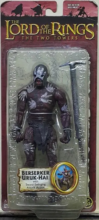 Toy Biz 81405 / 81410 魔戒二部曲 雙城奇謀 強獸人 The Lord Of The Rings The Two Towers Berserker Uruk-Hai With Sword-Swinging Attack Action (Lotr) 1