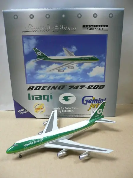 Gemini Jets 1/400 Iraqi Airways 伊拉克航空 Boeing 747-200 Yi-Agn (Gjiaw072) (70072) (Pa0) 1