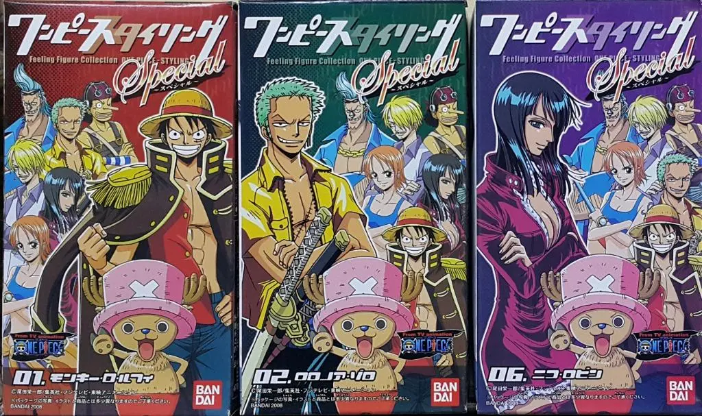 Bandai 52947 海賊王 莫奇·D·路飛 羅洛亞·卓洛 妮歌·魯賓 盒蛋套裝 One Piece Feeling Figure Collection One Piece Styling Special Monkey D.Luffy Roronoa Zoro Nico Robin Set (Buy-Mc) 存 1