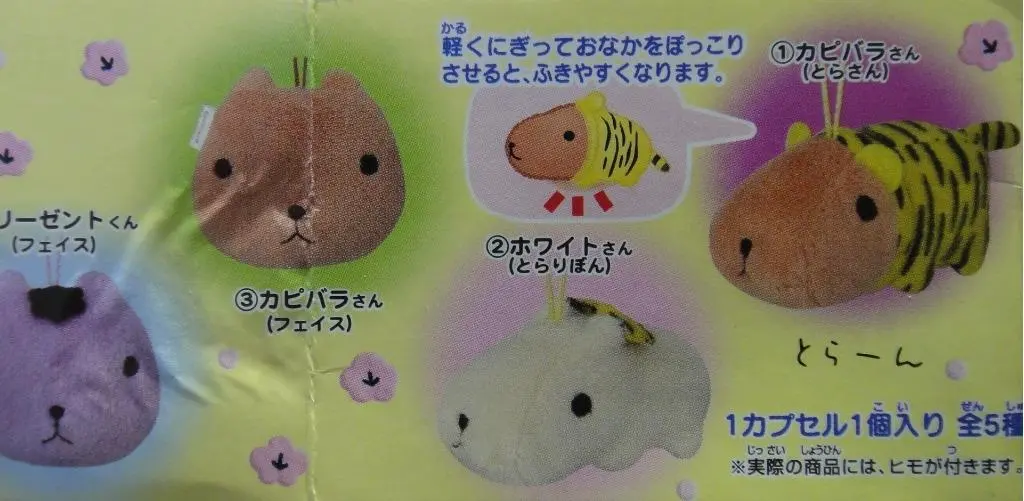 Bandai Kapibarasan New Year 2010 Style Well Cleaner 4 Set 5 2077467 (Piu-30-拓) 2