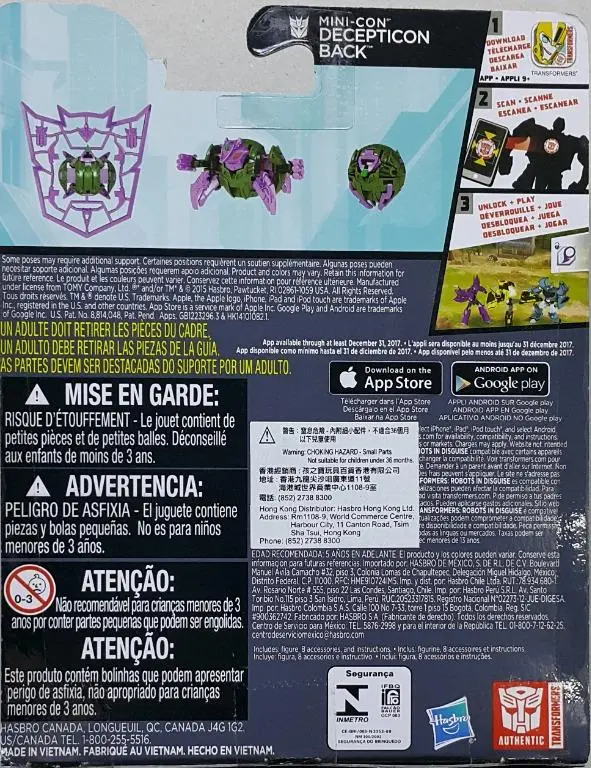 Hasbro 36361 變形金剛 領袖的挑戰 微型金剛 狂派 Transformers Robots In Disguise Mini-Con Decepticon Back (Epc-1030-10) L 2