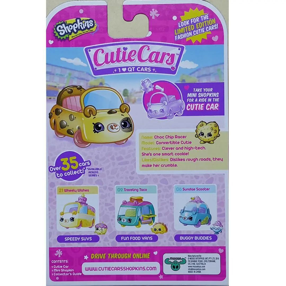 Moose 56581 Shopkins Cutie Cars 02 Choc Chip Racer Die Cast Body (Epc-1432-10) L 2