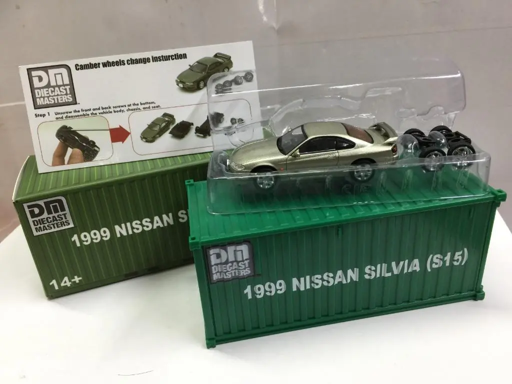 Diecast Masters 1/64 Nissan Silvia S15 1999 Silver With Plastic Container (64011) (49611) (C1128-19) 1