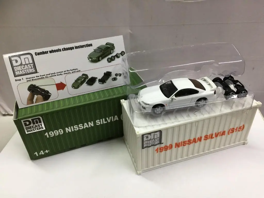 Diecast Masters 1/64 Nissan Silvia S15 1999 White With Plastic Container (64007) (49647) (C1128-17) 1
