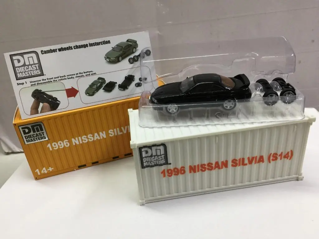 Diecast Masters 1/64 Nissan Silvia S14 1999 Black With Plastic Container (64001) (49691) (C1128-14) 1