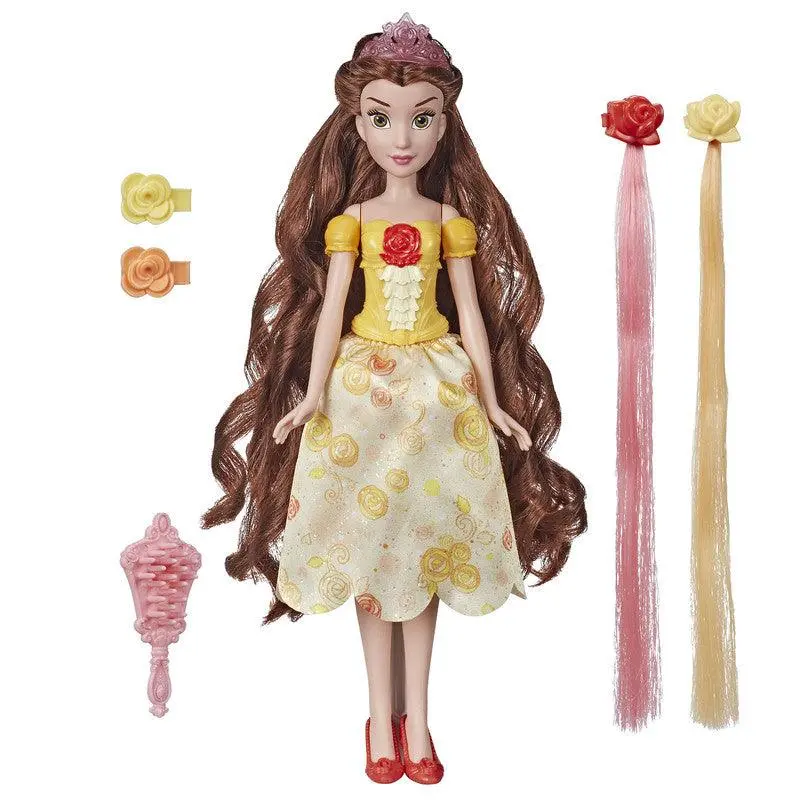 Disney Hair Style Creations Belle Fashion Doll, Hair Styling Play Toy With Brush,Hair Clips,Hair Extensions 1