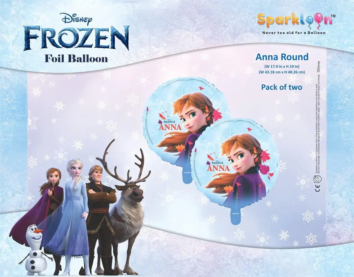 Disney Frozen Anna Round Foil Balloon, Pack Of 2 2