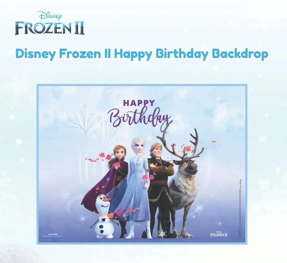 Disney Frozen Happy Birthday Backdrop, Pack Of 1 1