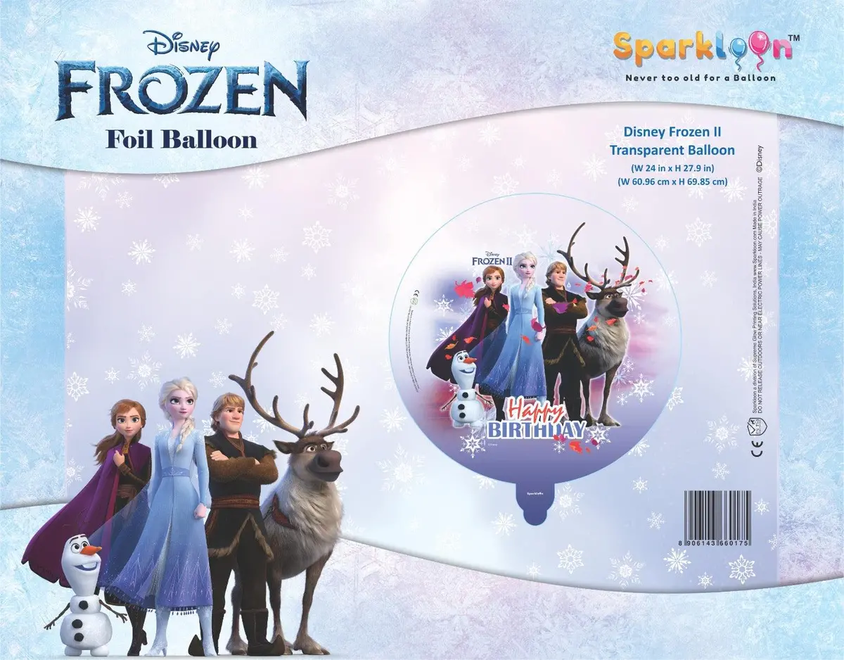 Disney Frozen Transparent Balloon, Pack Of 1 2