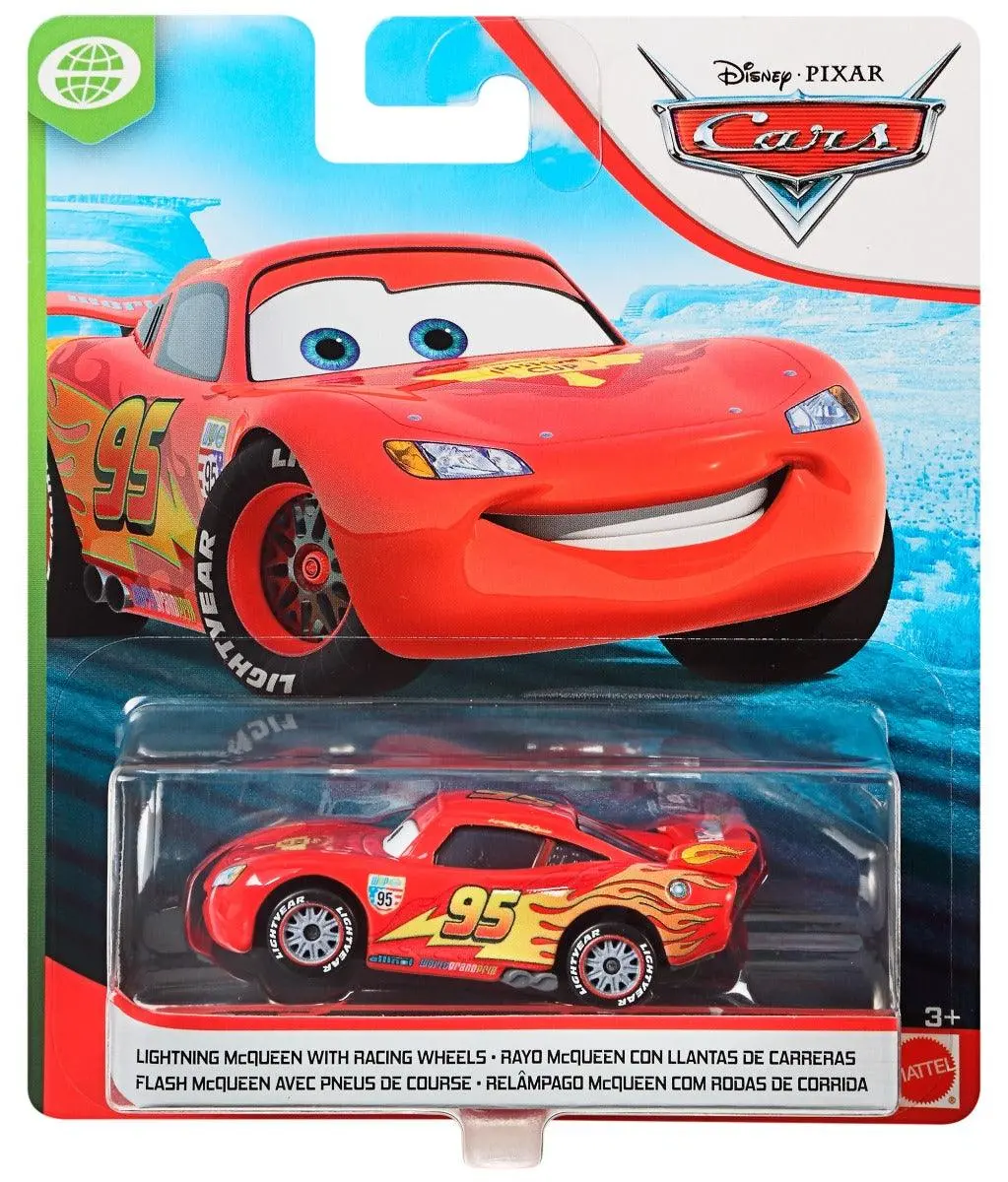 Disney Pixar Cars Lightning Mcqueen With Racing Wheels 2