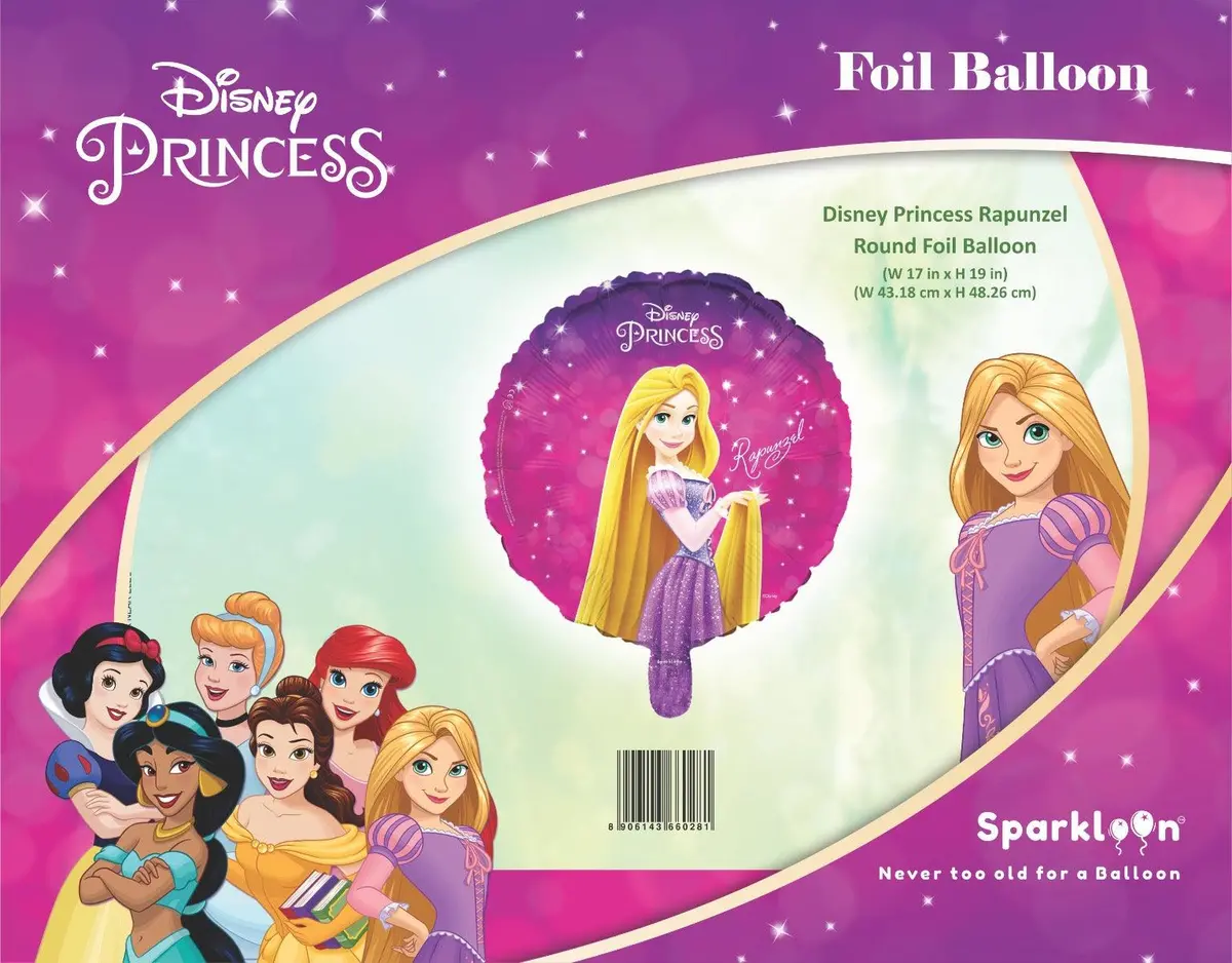 Disney Princess Tangled Rapunzel Round Foil Balloon, Pack Of 1 2