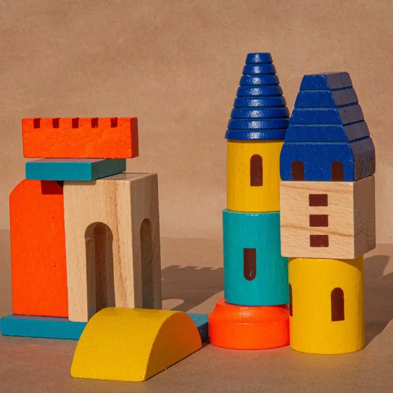 Kiddies Kingdom Mini Builder Pack Wooden Blocks For Ages 3 And Above 1