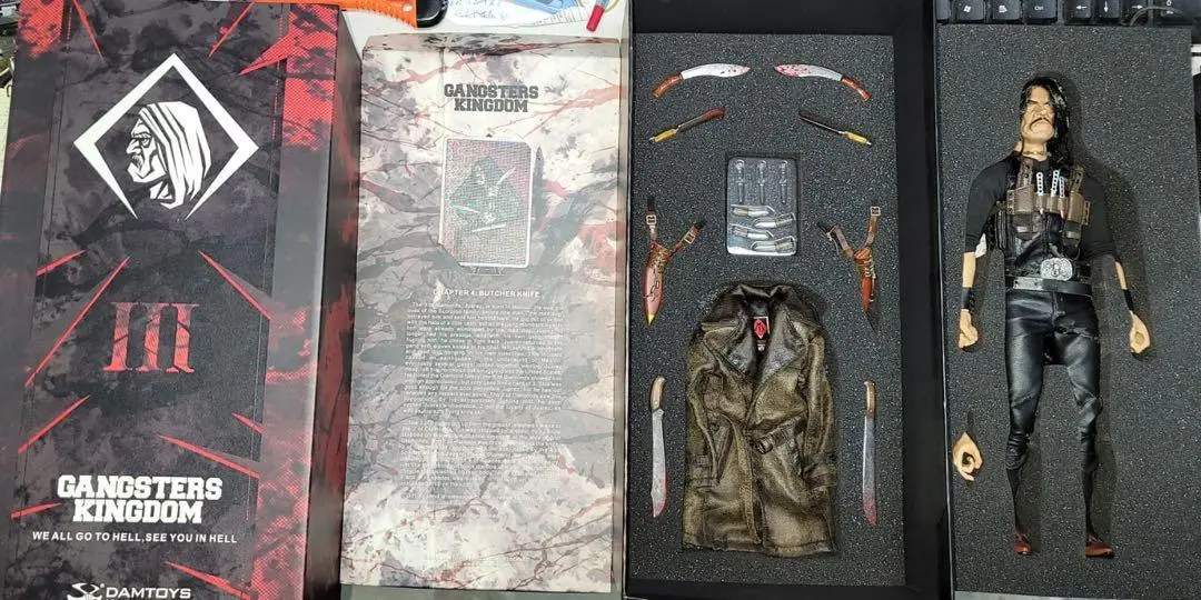 C1067-75 Damtoys Gangster Kingdom 黑幫王國 Diamond 3 Butcher Knife 1/6 Figure 1