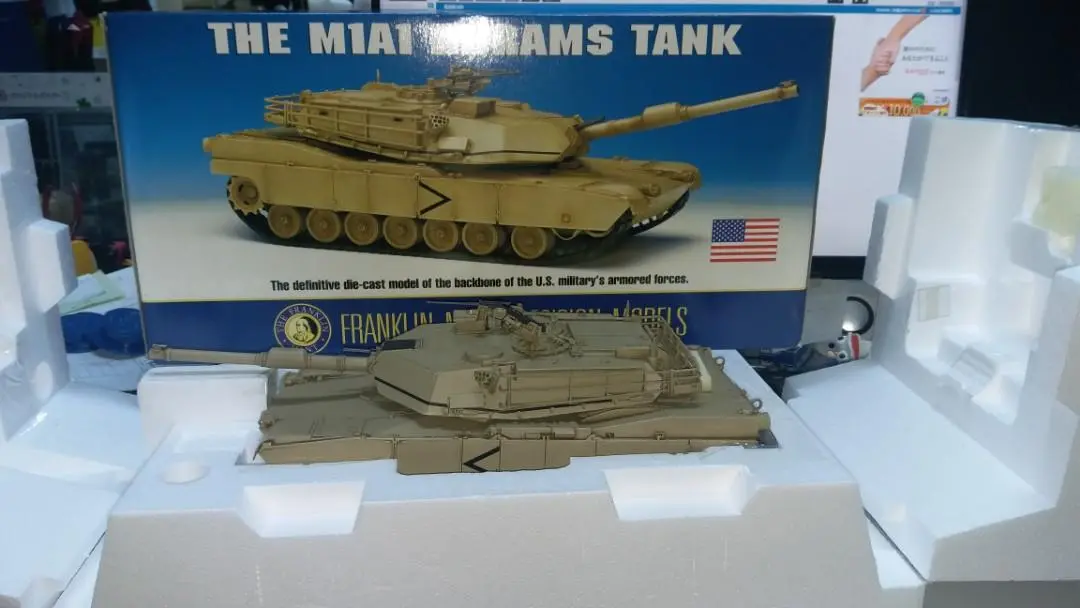 Franklin Mint 1/24 M1a1 Abrams Tank Diecast 1